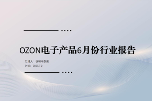 快蜗牛数据：OZON电子产品6月份行业报告